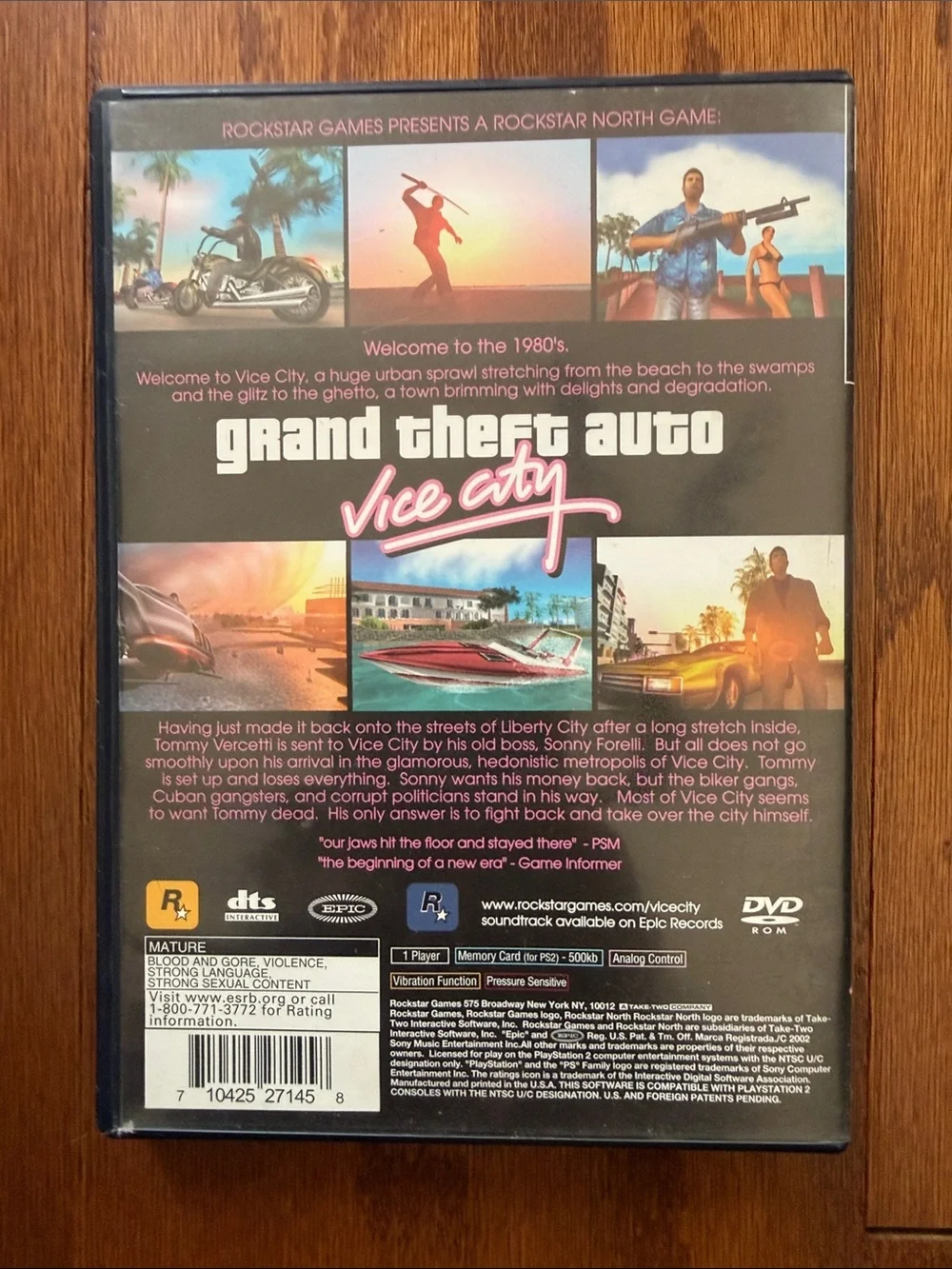 Grand Theft Auto Vice City PlayStation 2 PS2 Black Label Game with Case